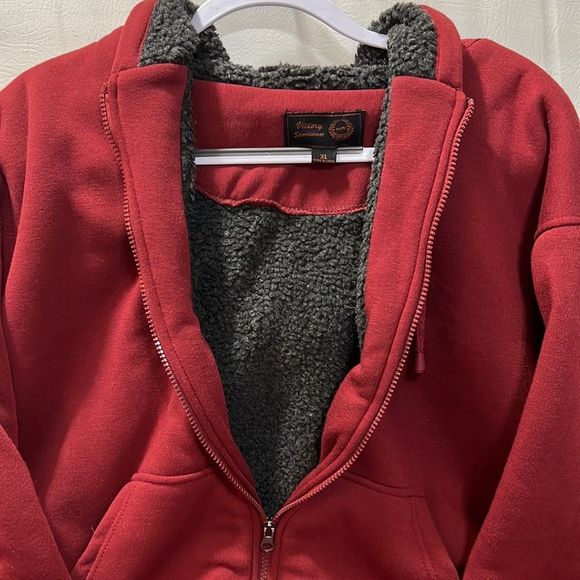 Victory Sportwear Sherpa Hoodie Fully Lined Hood Lined with Sherpa Size Med & XL - Picture 3 of 6